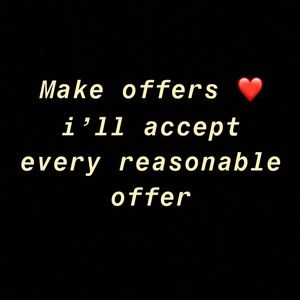 Accepting most offers ⭐️⭐️⭐️⭐️⭐️